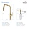 Kibi Macon Single Handle Pull Down Kitchen Sink Faucet with Soap Dispenser C-KKF2007BG-KSD100BG - alternate 5